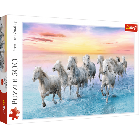 Puzzle Trefl 500el Białe konie w galopie